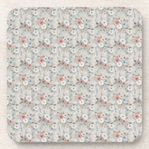 Gemütliches Winterblumenmuster Getränkeuntersetzer