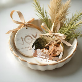 Gemütliches Winterdorf Woodgrain Zuhause Family Fo Keramik Ornament