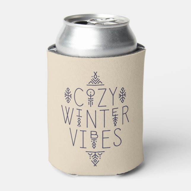 Gemütliches Wintervibes Design Dosenkühler (Kanne Vorderseite)