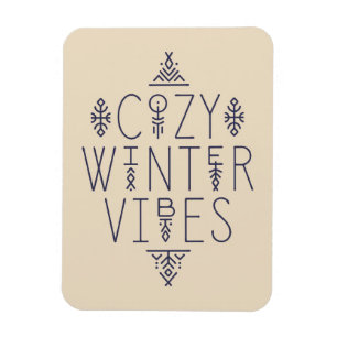 Gemütliches Wintervibes Design Magnet