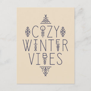 Gemütliches Wintervibes Design Postkarte