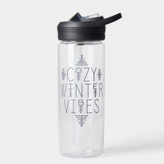 Gemütliches Wintervibes Design Trinkflasche (Links)