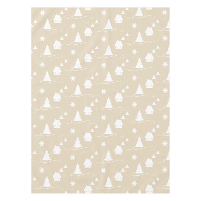 Gemütliches Winterwonderland Muster Urlaubstafel Tischdecke (Vorderseite)