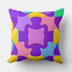 Gemütliches Zuhause Geometrisch Abstrakt Lila Mode Kissen