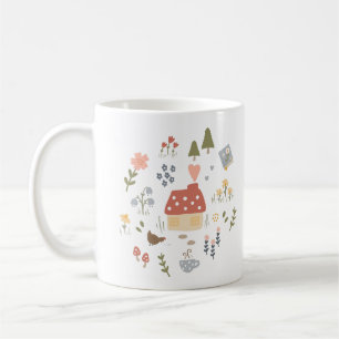 Gemütliches Zuhause Hygge Country Kitchenette Hühn Kaffeetasse