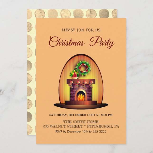 Gemütliches Zuhause Weihnachts-Party (Vorne/Hinten)