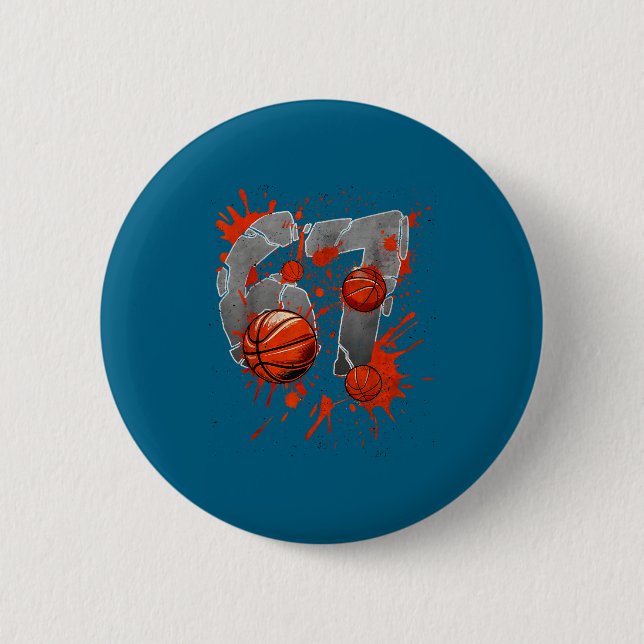 Gen 6 67 Seven Six Slang Basketball 67 7 Alpha Mem Button (Vorderseite)