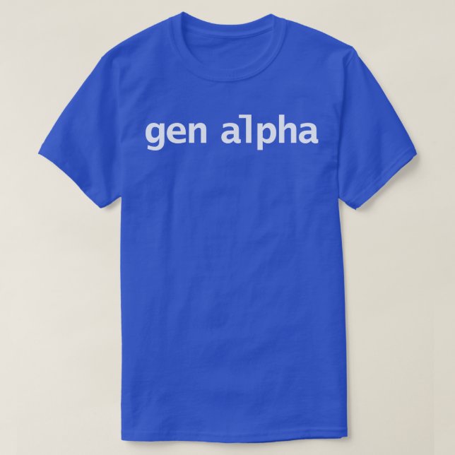 Gen Alpha Minimal Typografie T-Shirt (Design vorne)