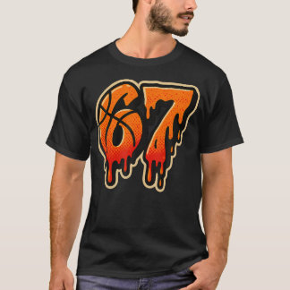 Gen Alpha Slang 67 Basketball Eiscreme-Drip Six T-Shirt