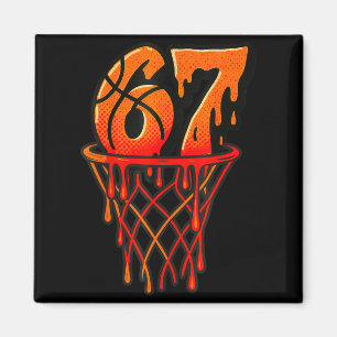 Gen Alpha Slang Kids 67 Basketball Eiscreme tropft Magnet