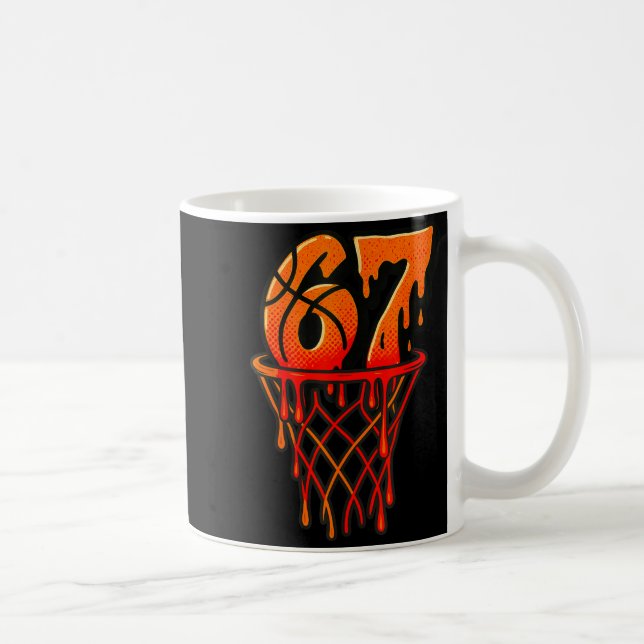 Gen Alpha Slang Kids 67 Basketball Ice Cream Drip  Kaffeetasse (Rechts)