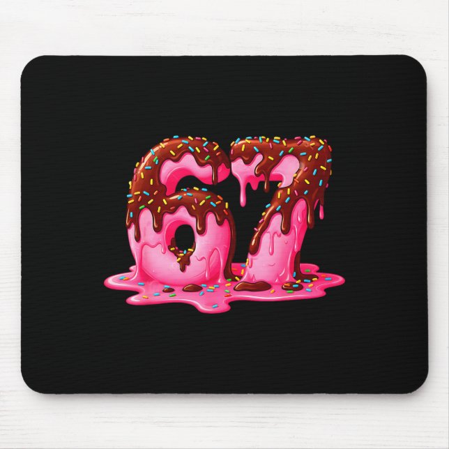 Gen Alpha Slang Kids 67 Ice Cream Drip Six Seven  Mousepad (Vorne)