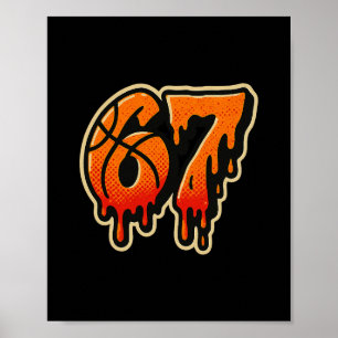 Gen Alpha Slang Kids 67 Sketll Eiscreme tropft Six Poster