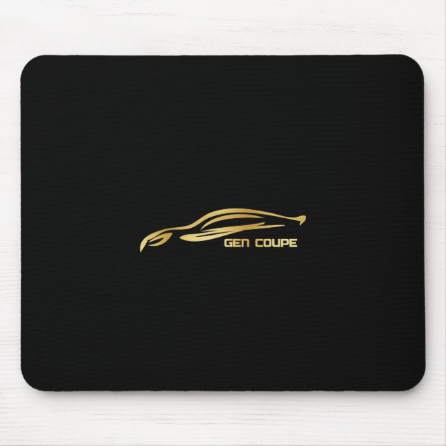 GEN-Coupé-GoldSilhouette-Logo Mousepad (Vorne)