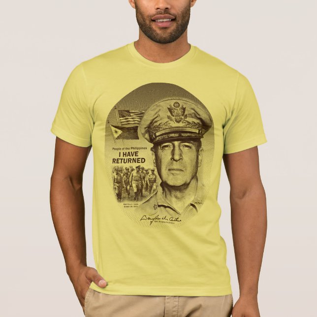Gen. MacArthur I sind zurückgekommen (Sepia-Druck) T-Shirt (Vorderseite)
