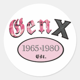 Gen X 1965-1980 Runder Aufkleber