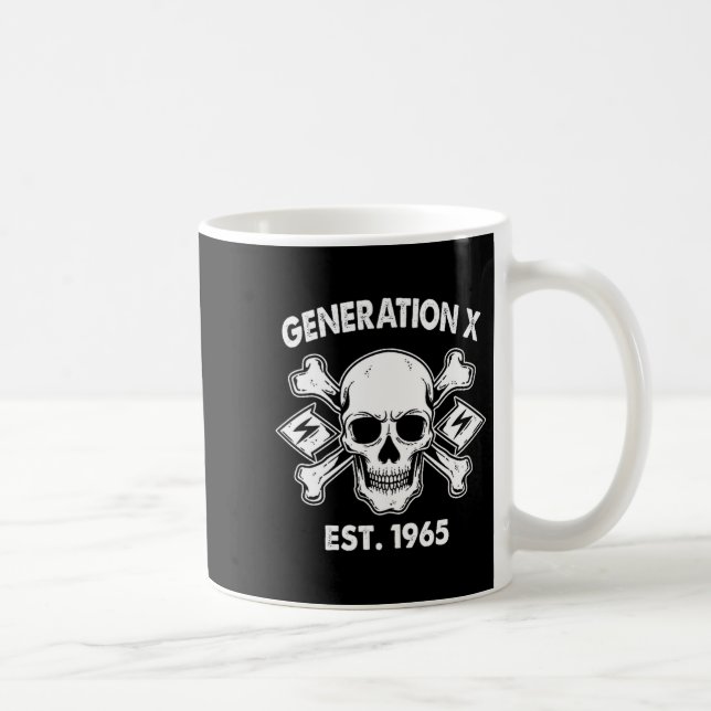 Gen X 1965 I'm 97% Sure You Don't Like Me Skull (  Kaffeetasse (Rechts)