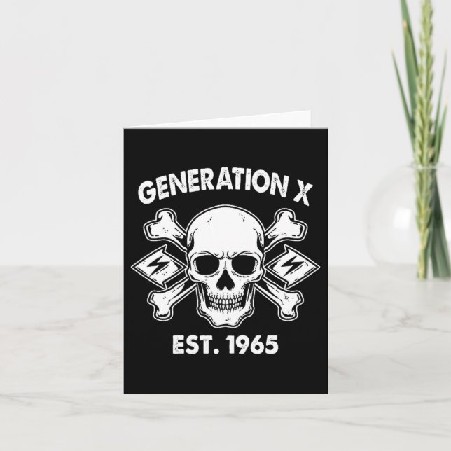 Gen X 1965 I'm 97% Sure You Don't Like Me Skull (  Karte (Vorderseite)