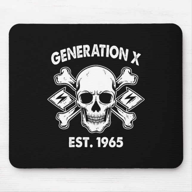 Gen X 1965 I'm 97% Sure You Don't Like Me Skull (  Mousepad (Vorne)