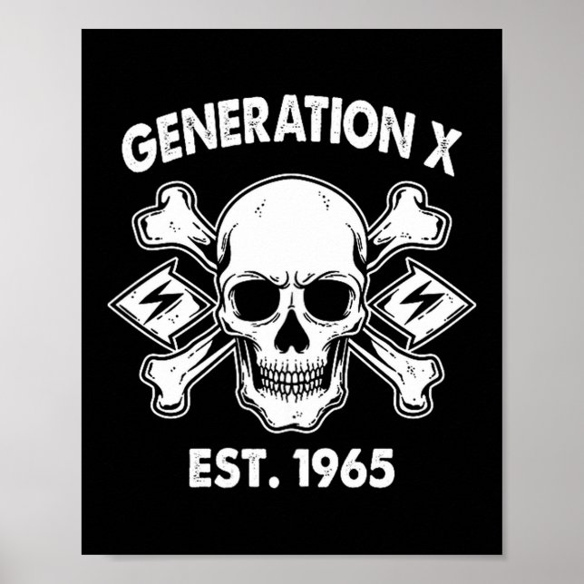 Gen X 1965 I'm 97% Sure You Don't Like Me Skull (  Poster (Vorne)