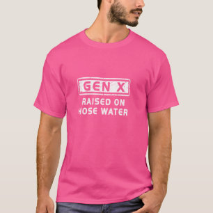 Gen X aufgewachsen auf Hosswasser-Funny Men 70er 8 T-Shirt