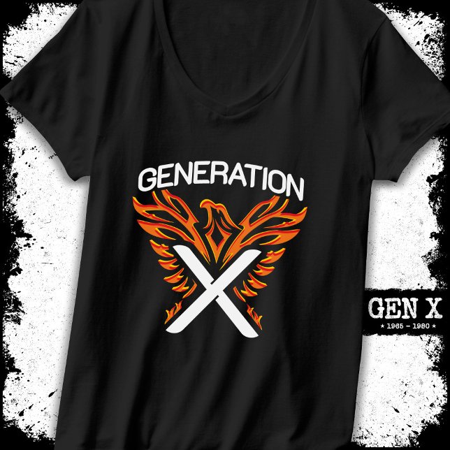 Gen X Gen Xer Phoenix Vogelgeneration X T-Shirt (Von Creator hochgeladen)