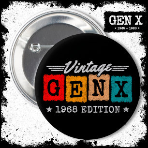 Gen X Generation Gen Xer Geboren 1968 Gen X Geburt Button