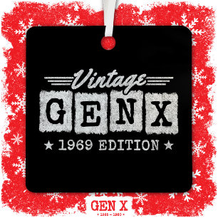 Gen X Generation Gen Xer Geboren 1969 Gen X Geburt Ornament Aus Metall