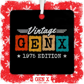 Gen X Generation Gen Xer Geboren 1975 Gen X Geburt Ornament Aus Metall
