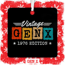 Gen X Generation Gen Xer Geboren 1976 Gen X Geburt Ornament Aus Metall