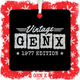 Gen X Generation Gen Xer Geboren 1977 Gen X Geburt Ornament Aus Metall