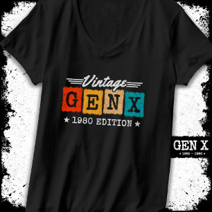 Gen X Generation Gen Xer Geboren 1980 Gen X Geburt T-Shirt