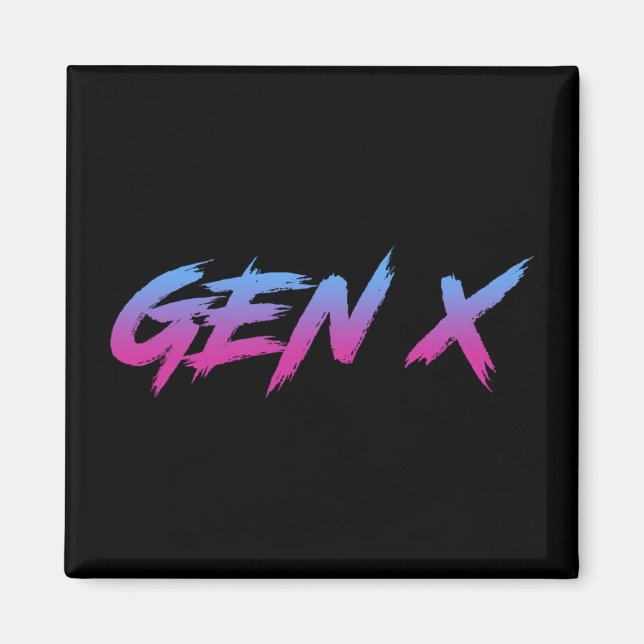 Gen X Generation X Retro Vintag Magnet (Vorne)