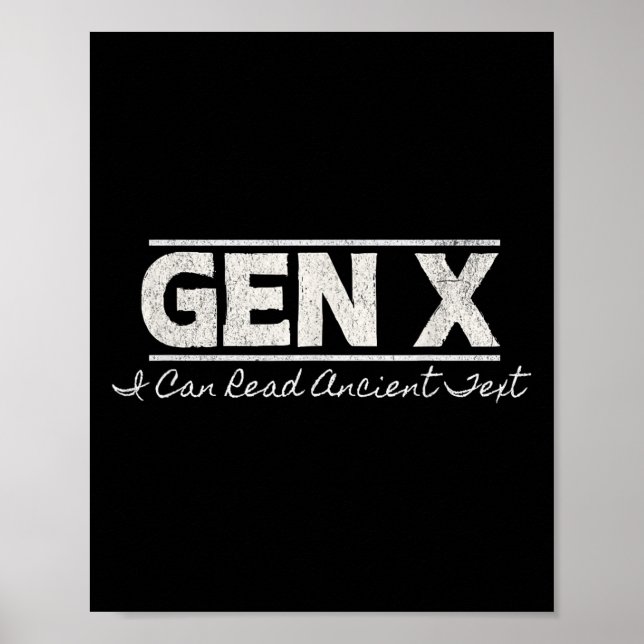 Gen X I kann alten Text lesen - erschüttert Poster (Vorne)