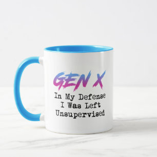 Gen X - In meiner Verteidigung wurde ich unbeaufsi Tasse
