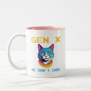Gen X ist uns egal Zweifarbige Tasse