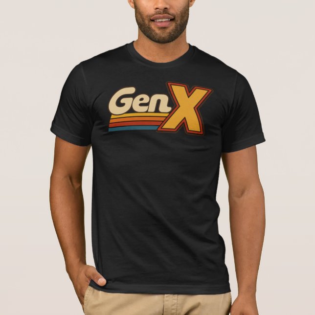Gen X Logo - Retro T-Shirt (Vorderseite)