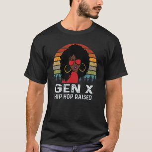 Gen X Melanin American Black Retro Hip Hop T-Shirt