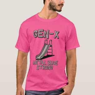 Gen X Metallschieber Stark Retro Generation Xer Mä T-Shirt