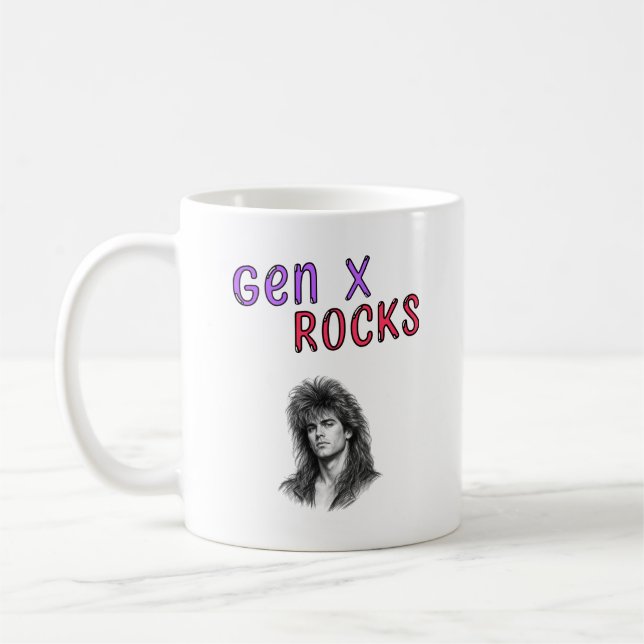 Gen X Rocks, anpassbares Foto Kaffeetasse (Links)