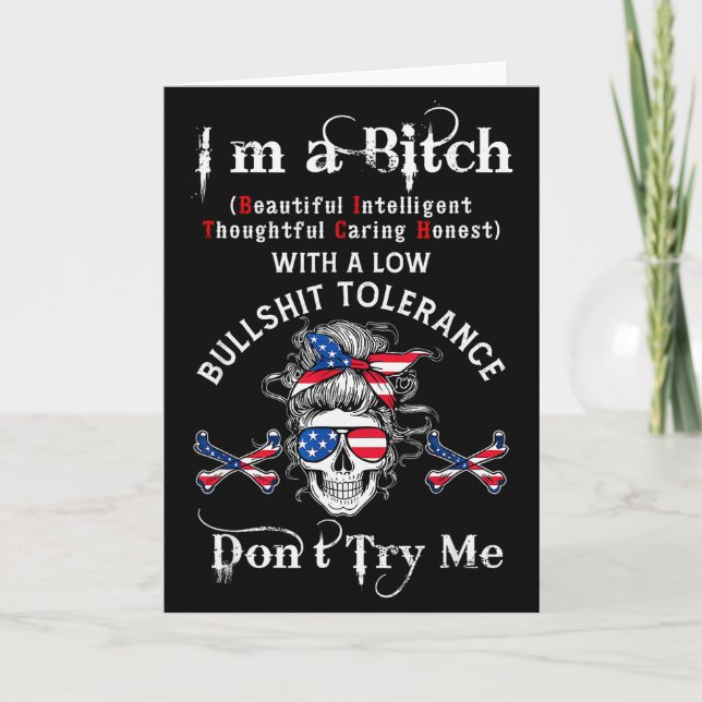 Gen X Skeleton I’m A Beautiful Intelligent Skeleto Karte (Vorderseite)