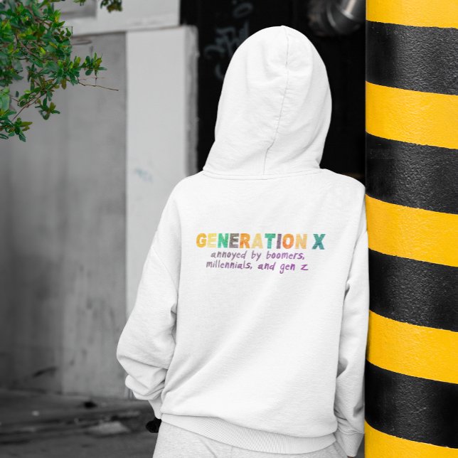 Gen X - verärgert von allen Hoodie (If only the rest of you weren't so annoying...
Hoodie has pocket graphic.)