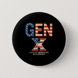 Gen X Viele Erinnerungen Kein Beweis Lustig Retro Button