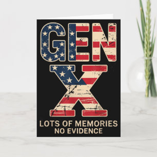 Gen X Viele Erinnerungen Kein Beweis Lustig Retro Karte