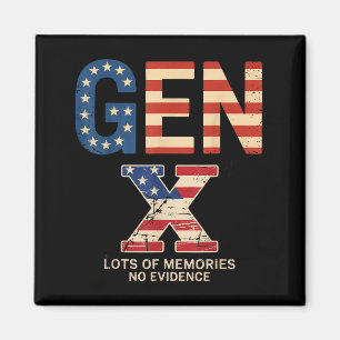 Gen X Viele Erinnerungen Kein Beweis Lustig Retro Magnet