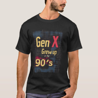 Gen X Wuchs in den 90er Jahren Auf Retro Synthwave T-Shirt