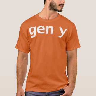 Gen Y Minimal Typografie T-Shirt
