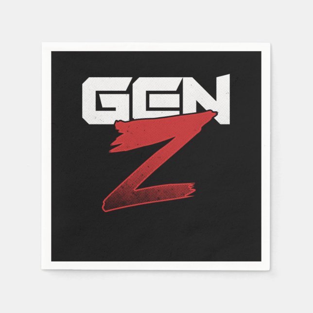 Gen Z Millenials Generation Z Boomer Geschenk Serviette (Vorderseite)
