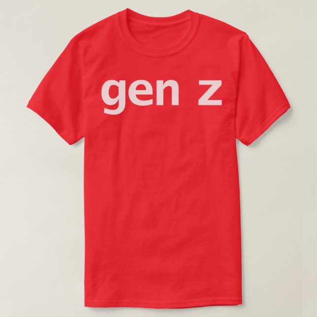Gen Z Minimal Typografie T-Shirt (Design vorne)