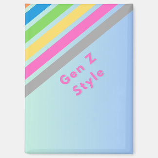Gen Z pastel Regenbogen-Design für die Personalisi Magnet